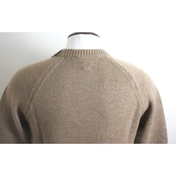 OOBE Brand Men's Edisto Italian Crew Neck Virgin Wool Sweater Camel Brown NWT - Picture 4 of 7